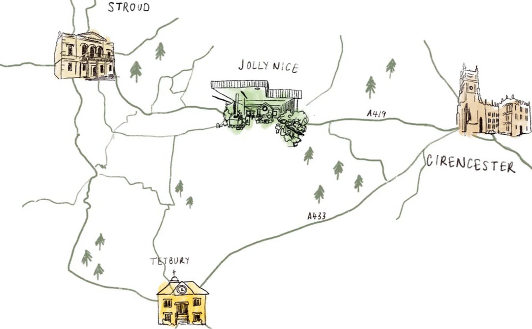 Map Of Jolly Nice In The Cotswolds